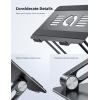 imageLamicall Adjustable Laptop Stand Portable Laptop Riser Aluminum Laptop Stand for Desk Foldable Ergonomic Computer Notebook Stand Holder for MacBook Air Pro Dell XPS HP 10173  Silver2Black