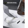 imageLamicall Adjustable Laptop Stand Portable Laptop Riser Aluminum Laptop Stand for Desk Foldable Ergonomic Computer Notebook Stand Holder for MacBook Air Pro Dell XPS HP 10173  Silver1Silver