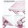 imageLamicall Adjustable Laptop Stand Portable Laptop Riser Aluminum Laptop Stand for Desk Foldable Ergonomic Computer Notebook Stand Holder for MacBook Air Pro Dell XPS HP 10173  Silver4Pink
