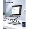 imageLamicall Adjustable Laptop Stand Portable Laptop Riser Aluminum Laptop Stand for Desk Foldable Ergonomic Computer Notebook Stand Holder for MacBook Air Pro Dell XPS HP 10173  Silver2Black