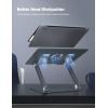 imageLamicall Adjustable Laptop Stand Portable Laptop Riser Aluminum Laptop Stand for Desk Foldable Ergonomic Computer Notebook Stand Holder for MacBook Air Pro Dell XPS HP 10173  Silver3Gray