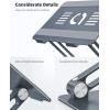 imageLamicall Adjustable Laptop Stand Portable Laptop Riser Aluminum Laptop Stand for Desk Foldable Ergonomic Computer Notebook Stand Holder for MacBook Air Pro Dell XPS HP 10173  Silver3Gray