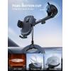 imageLamicall Car Phone Holder Mount 3in1 MilitaryGrade Suction Cup 360 Rotation Phone Holders for Your Car Metal Hook Cell Phone Car Mount Dashboard Vent Windshield for iPhone 16 All SmartphoneBlack