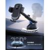 imageLamicall Car Phone Holder Mount 3in1 MilitaryGrade Suction Cup 360 Rotation Phone Holders for Your Car Metal Hook Cell Phone Car Mount Dashboard Vent Windshield for iPhone 16 All SmartphoneBlack