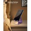 imageLamicall Cell Phone Stand Phone Dock Cradle Holder Stand for Office Desk  Blackpurple