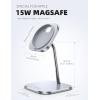 imageLamicall Phone Stand for Apple 15W MagSafe Charger  Charger Not Included 360 Rotation Adjustable Aluminum Charging Holder Dock for Desk Compatible with iPhone 16 15 14 13 12 Pro Pro Max Plusfor 15W Charger