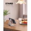 imageLamicall Pink Phone Stand Desk Accessories  Rose Gold Pink Cell Phone Holder Office Decor Office Desktop Accessories Suitable for iPhone 16 15 14 13 Pro Max 48 PhoneSilver
