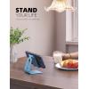 imageLamicall Pink Phone Stand Desk Accessories  Rose Gold Pink Cell Phone Holder Office Decor Office Desktop Accessories Suitable for iPhone 16 15 14 13 Pro Max 48 Phoneblue