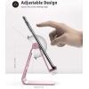 imageLamicall Pink Phone Stand Desk Accessories  Rose Gold Pink Cell Phone Holder Office Decor Office Desktop Accessories Suitable for iPhone 16 15 14 13 Pro Max 48 PhoneRose gold 2