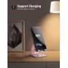 imageLamicall Pink Phone Stand Desk Accessories  Rose Gold Pink Cell Phone Holder Office Decor Office Desktop Accessories Suitable for iPhone 16 15 14 13 Pro Max 48 PhoneRose gold 2