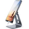 imageLamicall Pink Phone Stand Desk Accessories  Rose Gold Pink Cell Phone Holder Office Decor Office Desktop Accessories Suitable for iPhone 16 15 14 13 Pro Max 48 Phonegrey