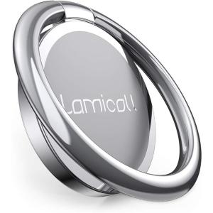 imageFinger Ring Stand Lamicall Cell Phone Holder  Universal Phone Ring Cradle Kickstand Compatible with Phone Xs Max XR X 8 7 6 6s Plus 5s Galaxy S8 S7 S6 All Android Smartphone  Sliver  01Sliver02
