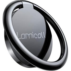 imageFinger Ring Stand Lamicall Cell Phone Holder  Universal Phone Ring Cradle Kickstand Compatible with Phone Xs Max XR X 8 7 6 6s Plus 5s Galaxy S8 S7 S6 All Android Smartphone  Sliver  01Black01