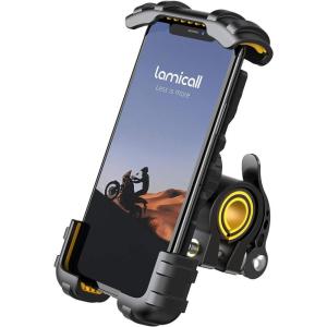 imageLamicall Bike Phone Holder Motorcycle Phone Mount  Adjustable Motorbike Phone Holder for iPhone 15 14 13 12 Pro Max Mini 11 Pro Max Xs 8 X 8P 7 6S Samsung S10 S9 Huawei 4768 DevicesYellow