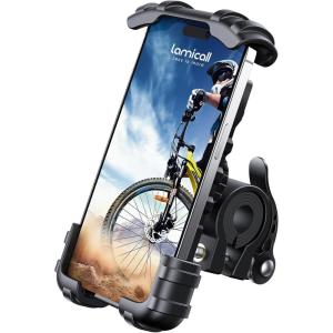imageLamicall Bike Phone Holder Motorcycle Phone Mount  Adjustable Motorbike Phone Holder for iPhone 15 14 13 12 Pro Max Mini 11 Pro Max Xs 8 X 8P 7 6S Samsung S10 S9 Huawei 4768 DevicesBlack