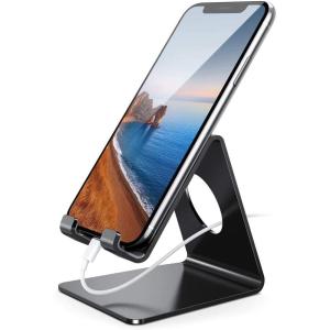 imageLamicall Cell Phone Stand Phone Dock Cradle Holder Stand for Office Desk  BlackBlack
