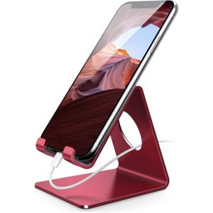 imageLamicall Cell Phone Stand Phone Dock Cradle Holder Stand for Office Desk  Blackdred