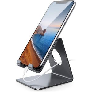 imageLamicall Cell Phone Stand Phone Dock Cradle Holder Stand for Office Desk  Blackgrey