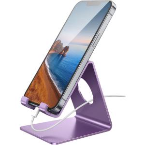 imageLamicall Cell Phone Stand Phone Dock Cradle Holder Stand for Office Desk  Blackpurple