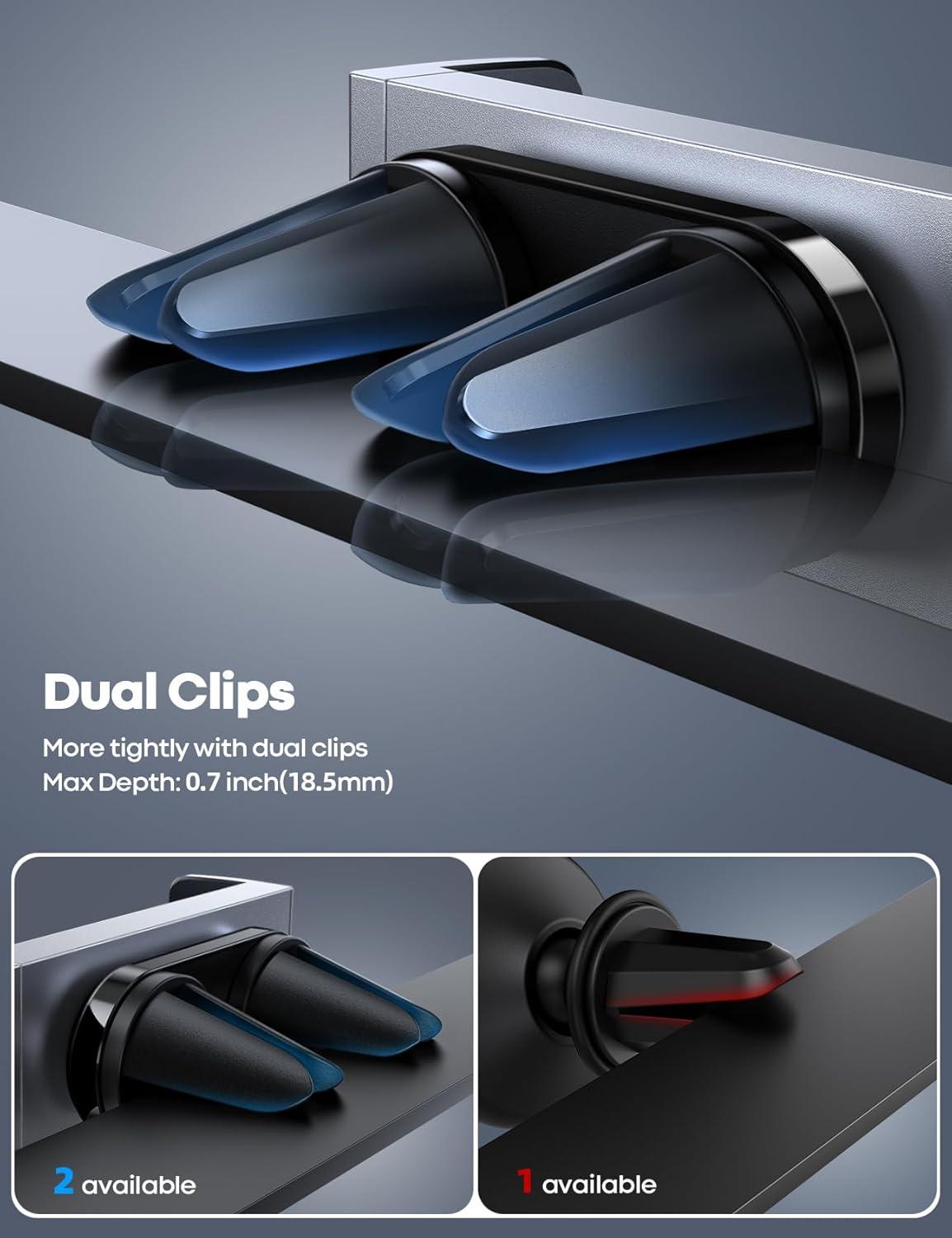 imageLamicall Car Vent Phone Mount  Air Vent Clip Holder Universal Stand Hands Free Cradle Compatible with Cell Phone 16 15 14 13 12 Mini 11 Pro Xs Max Xr X 8 7 6 6s Plus SE Smartphones BlackNEW Upgraded  Silver