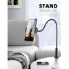 imageLamicall Gooseneck Tablet Mount Holder for Bed  Flexible Tablet Arm Clamp for Bed Compatible with Pad Mini 79 Air 97 Pro 105 Kindle Switch Galaxy Tabs More 4711quot Device  BlackBlack