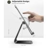 imageLamicall Tablet Stand Tablet Holder for Desk  MultiAngle Adjustable Tablet Desktop Dock Cradle Compatible with iPad Pro 11 129 Air Mini Fire HD Galaxy Tab and Other 413quot Tablets SilverBlack