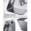 imageLamicall Tablet Stand Tablet Holder for Desk  MultiAngle Adjustable Tablet Desktop Dock Cradle Compatible with iPad Pro 11 129 Air Mini Fire HD Galaxy Tab and Other 413quot Tablets SilverGrey