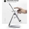 imageLamicall Tablet Stand Tablet Holder for Desk  MultiAngle Adjustable Tablet Desktop Dock Cradle Compatible with iPad Pro 11 129 Air Mini Fire HD Galaxy Tab and Other 413quot Tablets SilverGrey
