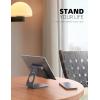 imageTablet Stand Adjustable Lamicall Tablet Stand  Desktop Stand Holder Dock Compatible with Tablet Such as iPad 2018 Pro 97 105 Air Mini 4 3 2 Kindle Nexus Accessories EReader 413 BlackGray