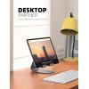imageTablet Stand Adjustable Lamicall Tablet Stand  Desktop Stand Holder Dock Compatible with Tablet Such as iPad 2018 Pro 97 105 Air Mini 4 3 2 Kindle Nexus Accessories EReader 413 BlackGray