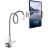 imageLamicall Gooseneck Tablet Holder Tablet Stand  Flexible Arm Clip Tablet Mount Compatible with iPad mini Pro Air Kindle Switch Galaxy Tabs More 47105quot Devices  GrayGray