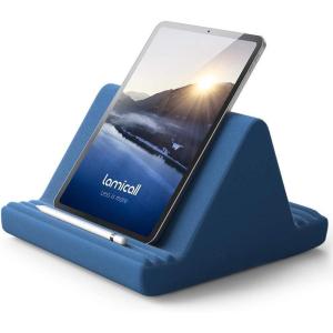 imageLamicall Tablet Pillow Stand Pillow Soft Pad for Lap  Tablet Holder Dock for Bed with 6 Viewing Angles for iPad Pro 97 105 11 129 Air Mini 4 3 Kindle Galaxy Tab EReader Purplish RedRoyal Blue
