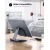 imageLamicall   Adjustable Cell Phone Stand Desk  Foldable Desktop Phone Holder Cradle Dock Compatible with iPhone 15 14 Plus Pro Pro Max 13 12 X XS411 Phone SliverGrey