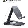 imageLamicall   Adjustable Cell Phone Stand Desk  Foldable Desktop Phone Holder Cradle Dock Compatible with iPhone 15 14 Plus Pro Pro Max 13 12 X XS411 Phone SliverBlack