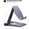imageLamicall   Adjustable Cell Phone Stand Desk  Foldable Desktop Phone Holder Cradle Dock Compatible with iPhone 15 14 Plus Pro Pro Max 13 12 X XS411 Phone SliverGrey