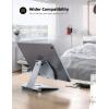 imageLamicall   Adjustable Cell Phone Stand Desk  Foldable Desktop Phone Holder Cradle Dock Compatible with iPhone 15 14 Plus Pro Pro Max 13 12 X XS411 Phone SliverSliver