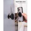 imageLamicall All Lock Wall Phone Mount for iPhone Black 3M VHB Adhesive Holds Phone in Portrait or Landscape Mode