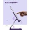 imageLamicall Foldable Phone Stand for Desk  Height Adjustable Cell Phone Holder Portable Cellphone Cradle Desktop Dock Compatible with iPhone 16 15 14 13 Pro Max Mini 12 11 XR X 8 Plus SE SmartphoneDark Purple