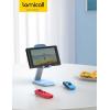imageLamicall Foldable Phone Stand for Desk  Height Adjustable Cell Phone Holder Portable Cellphone Cradle Desktop Dock Compatible with iPhone 16 15 14 13 Pro Max Mini 12 11 XR X 8 Plus SE SmartphoneBlue