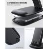 imageLamicall Foldable Phone Stand for Desk  Height Adjustable Cell Phone Holder Portable Cellphone Cradle Desktop Dock Compatible with iPhone 16 15 14 13 Pro Max Mini 12 11 XR X 8 Plus SE Smartphone1Black