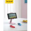 imageLamicall Foldable Phone Stand for Desk  Height Adjustable Cell Phone Holder Portable Cellphone Cradle Desktop Dock Compatible with iPhone 16 15 14 13 Pro Max Mini 12 11 XR X 8 Plus SE SmartphonePink