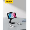 imageLamicall Foldable Phone Stand for Desk  Height Adjustable Cell Phone Holder Portable Cellphone Cradle Desktop Dock Compatible with iPhone 16 15 14 13 Pro Max Mini 12 11 XR X 8 Plus SE Smartphone1Black