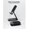 imageLamicall Foldable Phone Stand for Desk  Height Adjustable Cell Phone Holder Portable Cellphone Cradle Desktop Dock Compatible with iPhone 16 15 14 13 Pro Max Mini 12 11 XR X 8 Plus SE Smartphone1Black