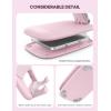 imageLamicall Foldable Phone Stand for Desk  Height Adjustable Cell Phone Holder Portable Cellphone Cradle Desktop Dock Compatible with iPhone 16 15 14 13 Pro Max Mini 12 11 XR X 8 Plus SE SmartphonePink