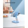 imageLamicall Foldable Phone Stand for Desk  Height Adjustable Cell Phone Holder Portable Cellphone Cradle Desktop Dock Compatible with iPhone 16 15 14 13 Pro Max Mini 12 11 XR X 8 Plus SE SmartphoneBlue