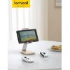 imageLamicall Foldable Phone Stand for Desk  Height Adjustable Cell Phone Holder Portable Cellphone Cradle Desktop Dock Compatible with iPhone 16 15 14 13 Pro Max Mini 12 11 XR X 8 Plus SE SmartphoneKhaki