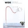 imageLamicall Gooseneck Phone Holder for Bed  Cell Phone Mount Clamp Clip Flexible Long Arm Overhead Mount for Desk Headboard Bedside for iPhone 16 Pro Max 15 Pro Max 14 Plus 13 Mini ampamp 47quot PhoneRose Gold