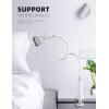 imageLamicall Gooseneck Phone Holder for Bed  Cell Phone Mount Clamp Clip Flexible Long Arm Overhead Mount for Desk Headboard Bedside for iPhone 16 Pro Max 15 Pro Max 14 Plus 13 Mini ampamp 47quot PhoneWhite