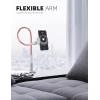 imageLamicall Gooseneck Phone Holder for Bed  Cell Phone Mount Clamp Clip Flexible Long Arm Overhead Mount for Desk Headboard Bedside for iPhone 16 Pro Max 15 Pro Max 14 Plus 13 Mini ampamp 47quot PhoneRose Gold