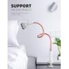 imageLamicall Gooseneck Phone Holder for Bed  Cell Phone Mount Clamp Clip Flexible Long Arm Overhead Mount for Desk Headboard Bedside for iPhone 16 Pro Max 15 Pro Max 14 Plus 13 Mini ampamp 47quot PhoneRose Gold
